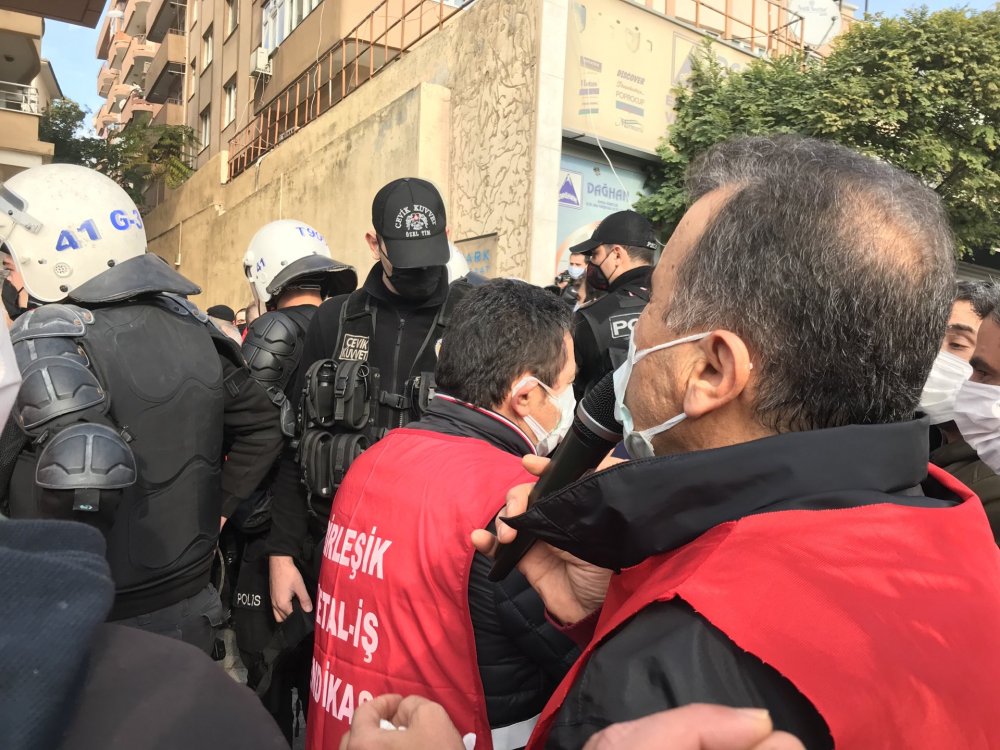 Ankara'ya yürüme kararı alan metal işçilerine polis müdahalesi